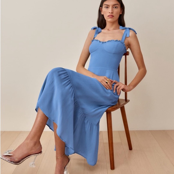 1HR SALE ⚡Reformation Nikita Dress (Azure) - Picture 1 of 4
